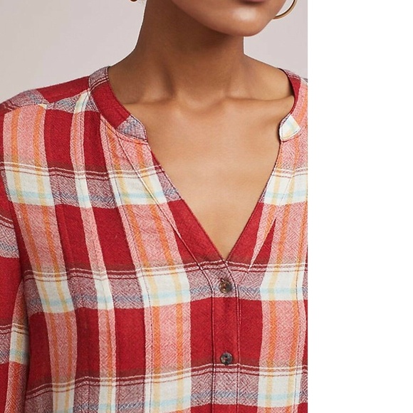 NWT Anthropologie Lucie Plaid Tunic - Picture 3 of 8
